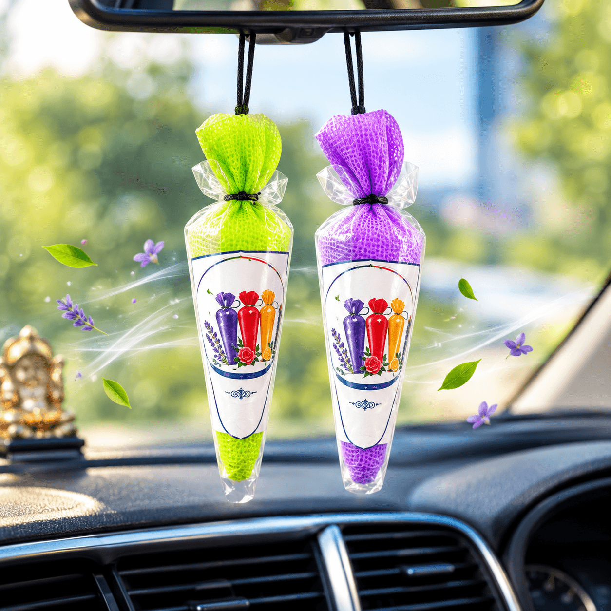 Lavender and Lemon Fragrance Camphor Cones - Pack of 2